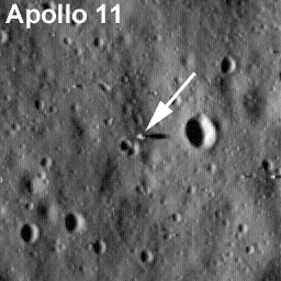 369234main_lroc_apollo11labeled_256x256 Apollo 11 lunar module, Eagle.