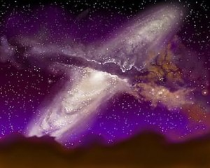 4-2707_opo9734i The collision of the Milky Way and the Andromeda Galaxy