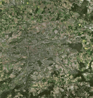 anim_final_L This animation comprises two images overlaid on a picture of Prague, as depicted by Google Earth.