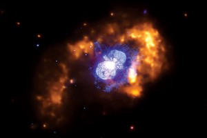 supernova_p0901xx_01hr Eta Carinae, a star in the Milky Way galaxy that is 7,500 light years from Earth, will become a supernova similar to those detected by Jeff Cooke and colleagues. In contrast, the newly found supernovae are more than a million times as far away. Photo by NASA