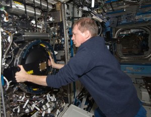 160328main_iss020e029879 Expedition 20 Flight Engineer Frank De Winne works with the Combustion Integrated Rack in the Destiny laboratory of the International Space Station. Image Credit: NASA