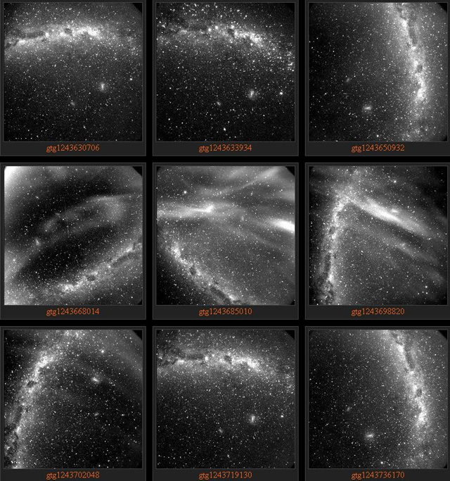 skyimages Sky images taken by a Gattini camera at Dome A on the Antarctic polar plateau. Anna Moore and colleagues will install a similar camera at the South Pole this season to determine if it would be an ideal spot to locate a telescope capable of looking for the cosmic web that permeates the universe. Photo Credit: Michael Ashley and Daniel Luong-Van/University of New South Wales