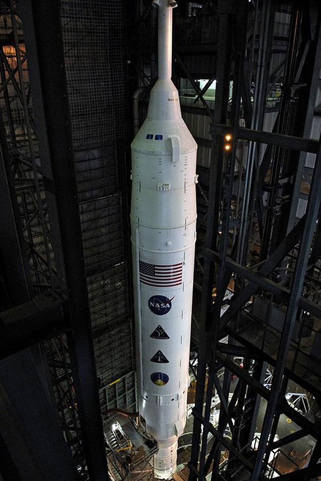 1006982 Ares I-X Rocket Standing 327 Feet Tall (Credit:NASA)