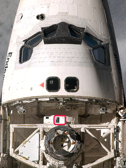 20090922_shuttle DragonEye aboard Space Shuttle Endeavour as seen from the International Space Station. Photo courtesy of NASA.