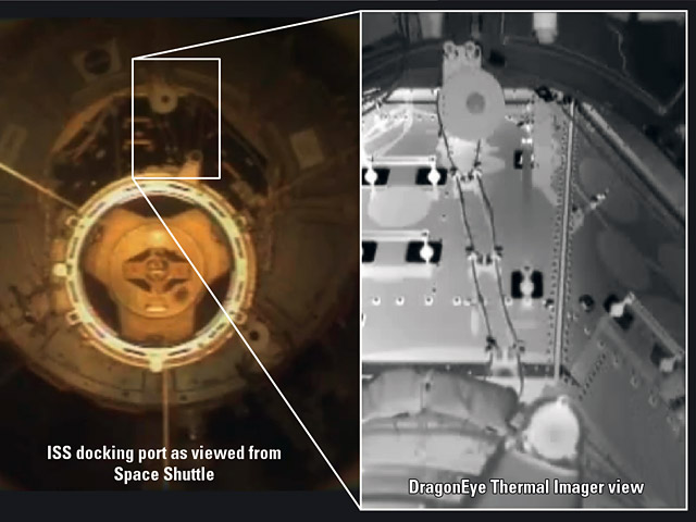20090922_thermal2 Image on the right captured by the DragonEye system during its recent flight aboard Space Shuttle Endeavour (ISS Image courtesy NASA).