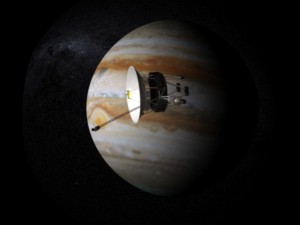 381844main_LARGEST_vgerNjupiter_sphere_1024-768 Voyager II’s encounter with Jupiter was not only a scientific triumph, but an engineering one, too. The mission used the planet’s immense gravity to boost it on a journey that continue to this day. Credit:NASA