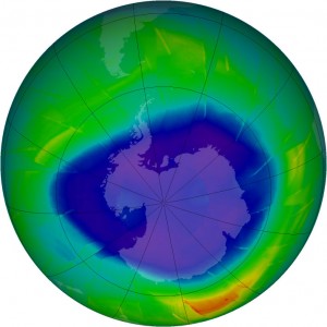 Satellite Data Show Progress of 2009 Antarctic Ozone Hole. Credit:NASA