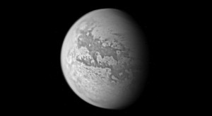 Titan, seen during Cassini's Mar. 31, 2005, flyby