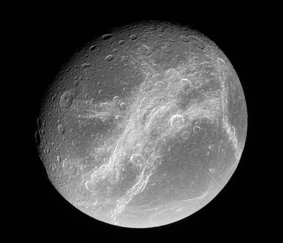 dione_cassini_big Saturn's moon Dione. Credit: NASA