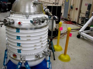  The WISE 2-stage solid hydrogen dewar resembles R2D2 from Star Wars. Credit:NASA