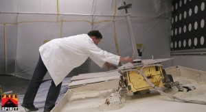 mer-20090914-640 Tests of possible maneuvers for use by NASA's rover Spirit on Mars include use of this lightweight test rover at NASA's Jet Propulsion Laboratory, Pasadena, Calif.
