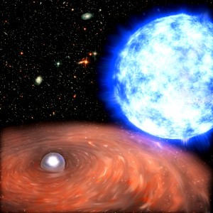The white dwarf and its companion (Credits: Francesco Mereghetti, NASA, ESA and T.M. Brown)