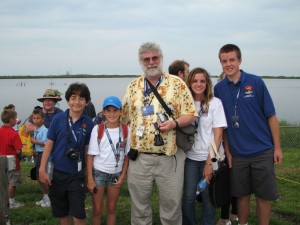 postlaunch GAVRT students attend the launch of LCROSS with Brian Day (center) at the Kennedy Space Center.