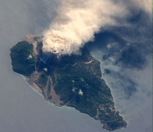 160328main_VirginIslandFire_11Oct09 This picture of the active Soufriere Hills volcano on Montserrat Island was photographed on Oct. 11, 2009 by the Expedition 21 crew members onboard the International Space Station. Photo credit: NASA