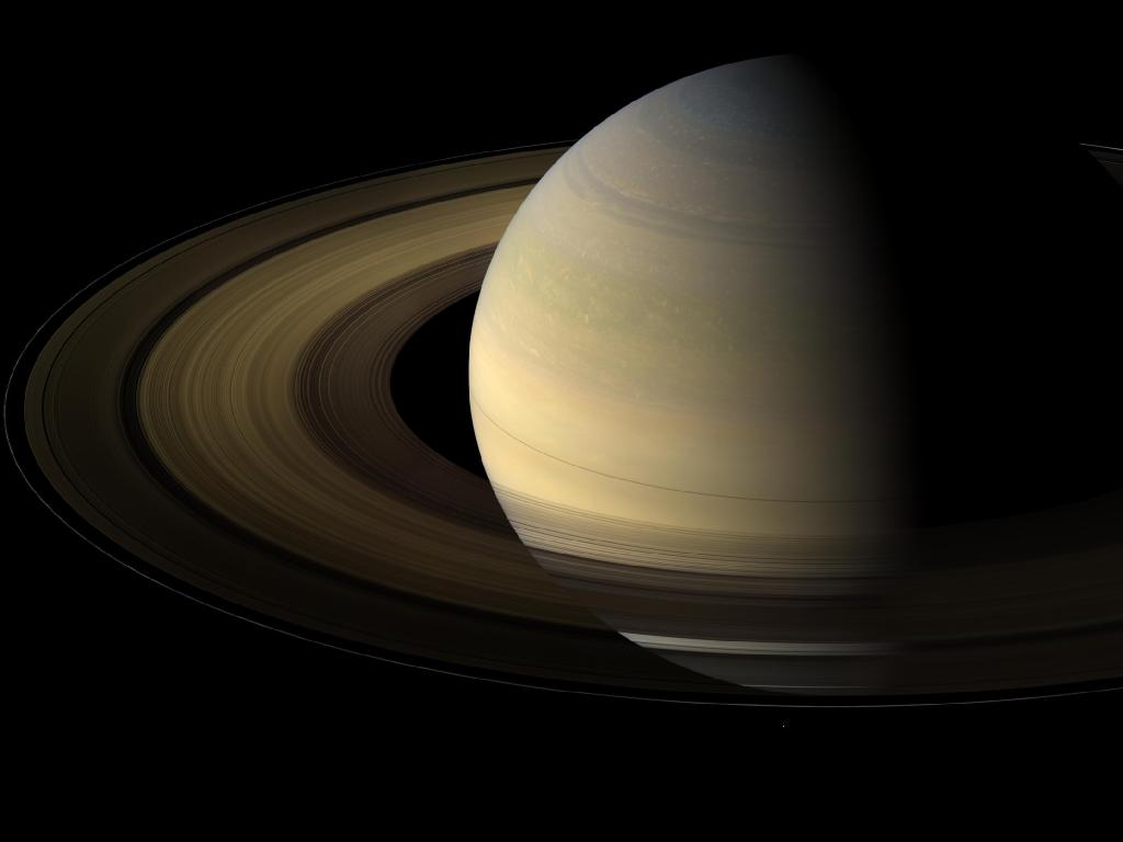 Seen from our planet, the view of Saturn's rings during equinox is extremely foreshortened and limited. Credit: NASA Seen from our planet, the view of Saturn's rings during equinox is extremely foreshortened and limited. Credit: NASA
