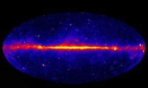 This view of the gamma-ray sky constructed from one year of Fermi LAT observations is the best view of the extreme universe to date. Credit: NASA This view of the gamma-ray sky constructed from one year of Fermi LAT observations is the best view of the extreme universe to date. Credit: NASA