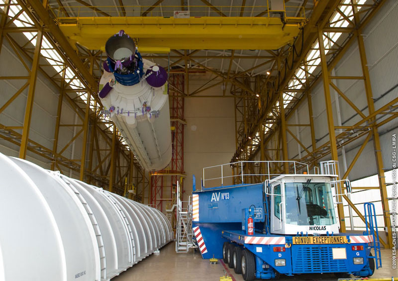 cryogenic core stage for Ariane 5. Credit: Arianespace cryogenic core stage for Ariane 5. Credit: Arianespace