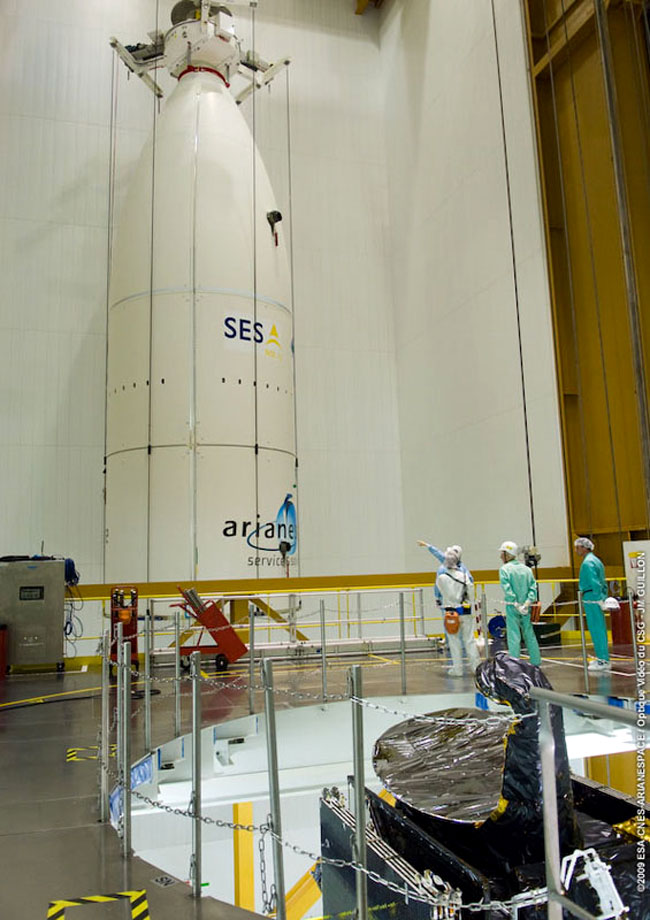 Payload integration is completed with NSS12 and THOR 6 for Ariane 5’s