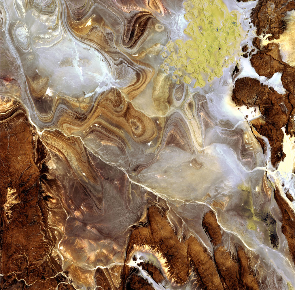Tanezrouft Basin, one of the most desolate parts of the Sahara desert, in south-central Algeria. The region is known as ‘land of terror’ because of its lack of water and vegetation. Credit: ESA Tanezrouft Basin, one of the most desolate parts of the Sahara desert, in south-central Algeria. The region is known as ‘land of terror’ because of its lack of water and vegetation. Credit: ESA