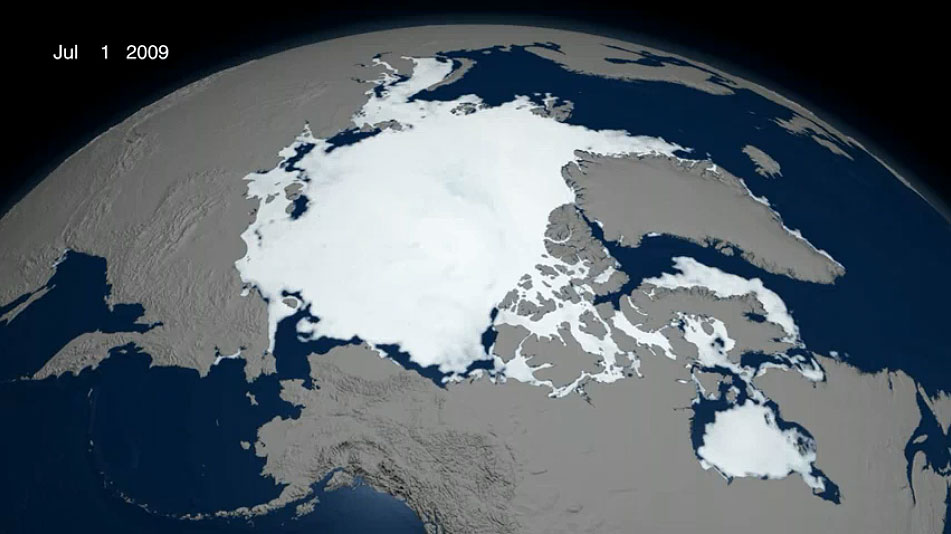 Arctic-Sea-Ice Arctic Sea Ice Extent is Third Lowest on Record. Credit: NASA