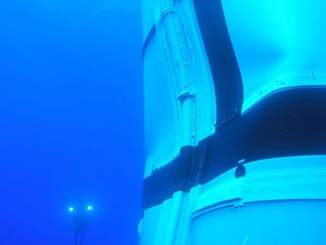 Buckling on the first stage booster for Ares I-X. Credit: NASA Buckling on the first stage booster for Ares I-X. Credit: NASA