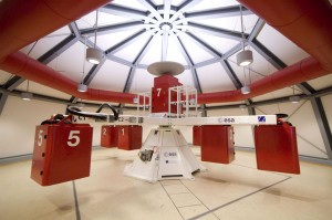 The Large Diameter Centrifuge (LDC) at ESA's European Space Research and Technology Centre (ESTEC) at Noordwijk, in The Netherlands. The Large Diameter Centrifuge (LDC) at ESA's European Space Research and Technology Centre (ESTEC) at Noordwijk, in The Netherlands.