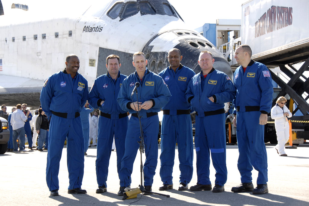 At NASA's Kennedy Space Center in Florida, STS-129 Commander Charles O. Hobaugh comments on his successful mission for NASA Television. Credit: NASA At NASA's Kennedy Space Center in Florida, STS-129 Commander Charles O. Hobaugh comments on his successful mission for NASA Television. Credit: NASA