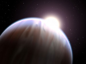 HD 189733 b may have winds that blow up to 22,000 mph. Credit: NASA