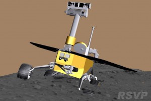 A screen shot from software used by the Mars Exploration Rover team for assessing movements by Spirit and Opportunity illustrates the degree to which Spirit's wheels have become embedded in soft material at the location called "Troy." credit: NASA/JPL-Caltech A screen shot from software used by the Mars Exploration Rover team for assessing movements by Spirit and Opportunity illustrates the degree to which Spirit's wheels have become embedded in soft material at the location called "Troy." credit: NASA/JPL-Caltech