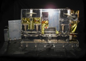 A portrait of the refurbished RAIDS scan head and IR detector box (left) before experiment integration. Credit: NASA A portrait of the refurbished RAIDS scan head and IR detector box (left) before experiment integration. Credit: NASA