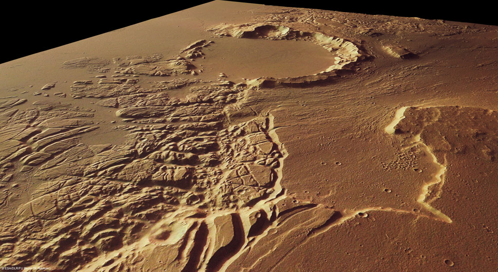 Kasei Valles and Sacra Fossae. Credit: ESA Kasei Valles and Sacra Fossae. Credit: ESA