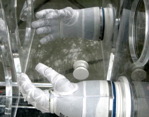 An Astronaut glove and its mirror image. Credit: NASA