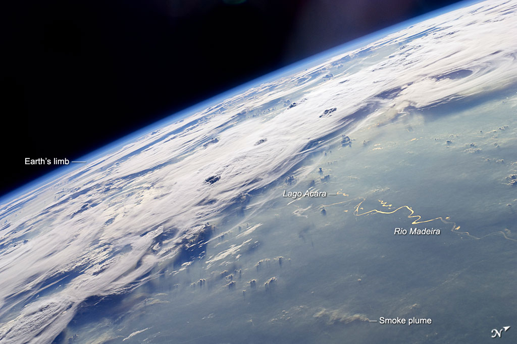 Thunderstorms on the Brazilian Horizon. Credit: NASA Thunderstorms on the Brazilian Horizon. Credit: NASA