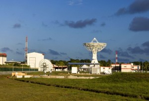 The site of a ground station for Galileo, Europe's global navigation satellite system, inside the Guiana Space Centre. Credit: ESA The site of a ground station for Galileo, Europe's global navigation satellite system, inside the Guiana Space Centre. Credit: ESA