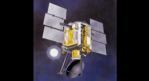 Artist's concept of QuickScat. Image credit: NASA/JPL