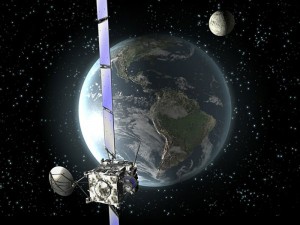 Earth swingby to "catapult" space vehicle into outer Solar System. Credit: ESA