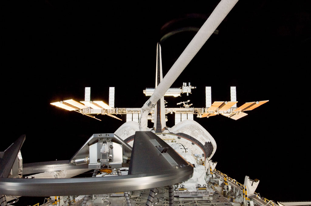 Space Shuttle Atlantis and the ISS. Credit: NASA Space Shuttle Atlantis and the ISS. Credit: NASA