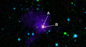 spitzer20091123-640 This image shows two young brown dwarfs, objects that fall somewhere between planets and stars in terms of their temperature and mass. Image credit: NASA/JPL-Caltech/Calar Alto Obsv./Caltech Sub. Obsv.