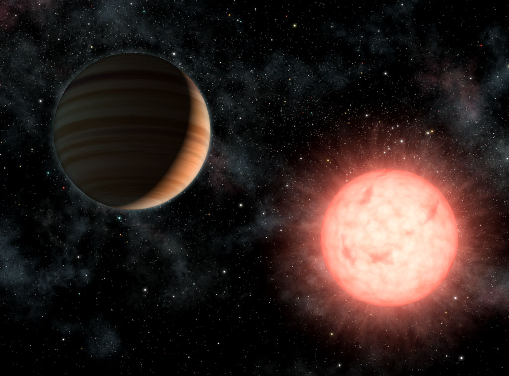 This artist's concept shows the smallest star known to host a planet. Image credit: NASA/JPL This artist's concept shows the smallest star known to host a planet. Image credit: NASA/JPL