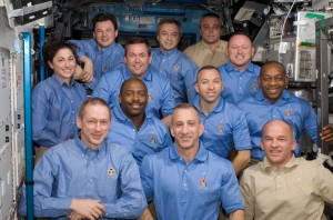 STS-129 and Expedition 21 crew members gather for a formal portrait. Credit: NASA