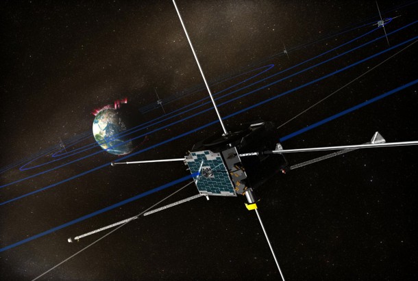 The five spacecraft of THEMIS were built to answer fundamental questions about auroras.Credit: NASA/Goddard Space Flight Center The five spacecraft of THEMIS were built to answer fundamental questions about auroras.Credit: NASA/Goddard Space Flight Center