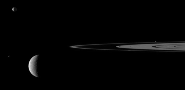 Saturn's moons give Tchaikovsky's classic ballet, "The Nutcracker," a graceful new spin in this video compiled from some 61 images taken by the Cassini spacecraft. Credit: NASA/JPL/Space Science Institute Saturn's moons give Tchaikovsky's classic ballet, "The Nutcracker," a graceful new spin in this video compiled from some 61 images taken by the Cassini spacecraft. Credit: NASA/JPL/Space Science Institute