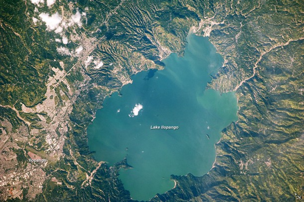 Lake Ilopango, El Salvador. Credit: NASA Lake Ilopango, El Salvador. Credit: NASA