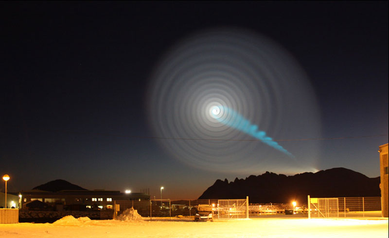Light in the sky over Norway, see at 7:50 am local time. Photo: Jan Petter Jørgensen via Vaeret Light in the sky over Norway, see at 7:50 am local time. Photo: Jan Petter Jørgensen via Vaeret