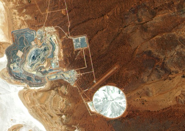 Sunrise Dam Gold Mine as Seen from Space. Credit: NASA