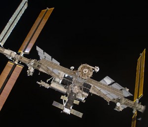 The International Space Station was photographed from the Soyuz TMA-16 during its relocation from the Zvezda service module to the Poisk Mini-Research Module 2. Credit: NASA The International Space Station was photographed from the Soyuz TMA-16 during its relocation from the Zvezda service module to the Poisk Mini-Research Module 2. Credit: NASA