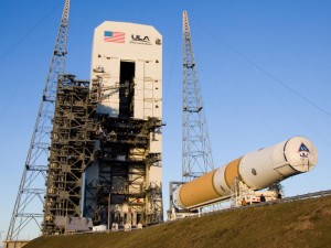 On Cape Canaveral Air Force Station in Florida, the core stage of a Delta IV rocket arrives at Launch Complex 37. The rocket's core stage is the first stage mated to the second stage. This United Launch Alliance Delta IV rocket is slated to launch GOES-P developed by NASA for NOAA. Credit: NASA/Jack Pfaller On Cape Canaveral Air Force Station in Florida, the core stage of a Delta IV rocket arrives at Launch Complex 37. The rocket's core stage is the first stage mated to the second stage. This United Launch Alliance Delta IV rocket is slated to launch GOES-P developed by NASA for NOAA. Credit: NASA/Jack Pfaller