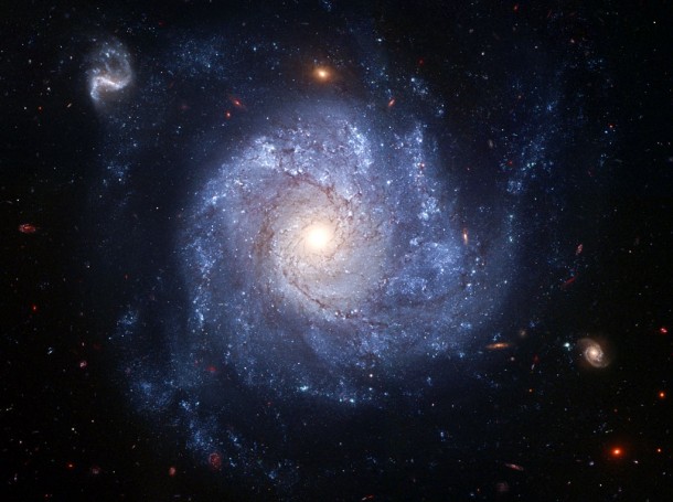 This dramatic spiral galaxy is one of the latest viewed by the Hubble Space Telescope. Credit: ESA/NASA This dramatic spiral galaxy is one of the latest viewed by the Hubble Space Telescope. Credit: ESA/NASA