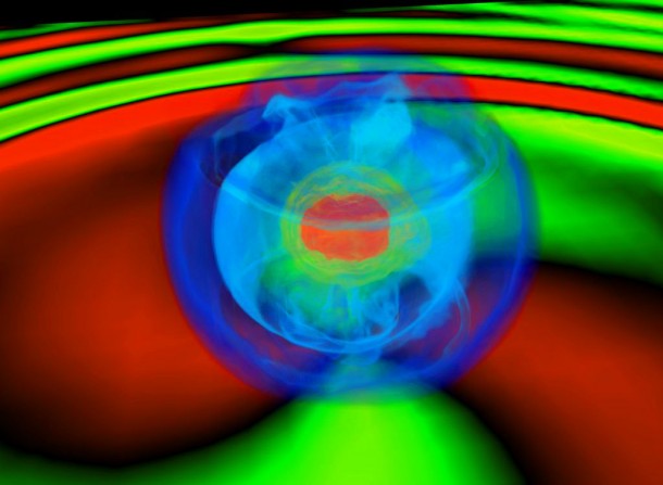 A supercomputer model of a rapidly-spinning, core-collapse supernova. NuSTAR observations of actual supernova remnants will provide vital data for such models and help explain how massive supernovas manage to explode. Credit: Fiona Harrison/Caltech A supercomputer model of a rapidly-spinning, core-collapse supernova. NuSTAR observations of actual supernova remnants will provide vital data for such models and help explain how massive supernovas manage to explode. Credit: Fiona Harrison/Caltech