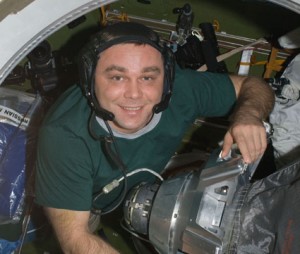 Wearing communication headgear, Russian cosmonaut Maxim Suraev, Expedition 22 flight engineer, works in the Pirs Docking Compartment of the International Space Station. Credit: NASA Wearing communication headgear, Russian cosmonaut Maxim Suraev, Expedition 22 flight engineer, works in the Pirs Docking Compartment of the International Space Station. Credit: NASA